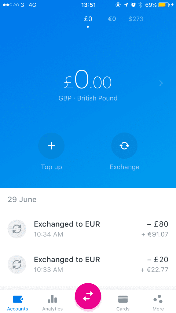 Revolut App Options
