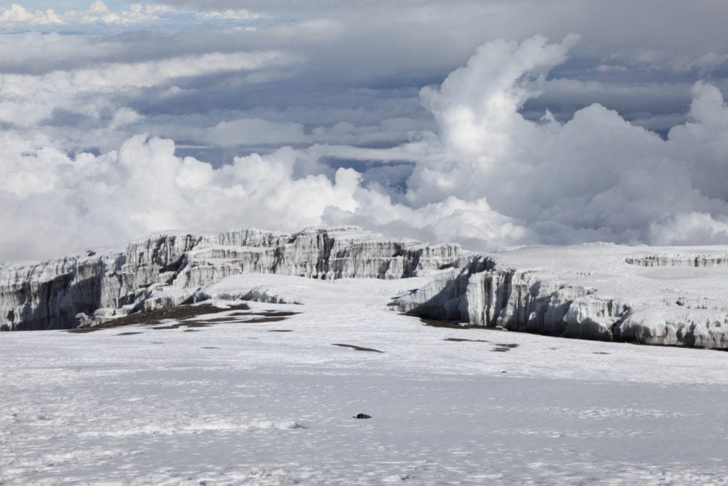 Glaciers at the top of Kilimanjaro