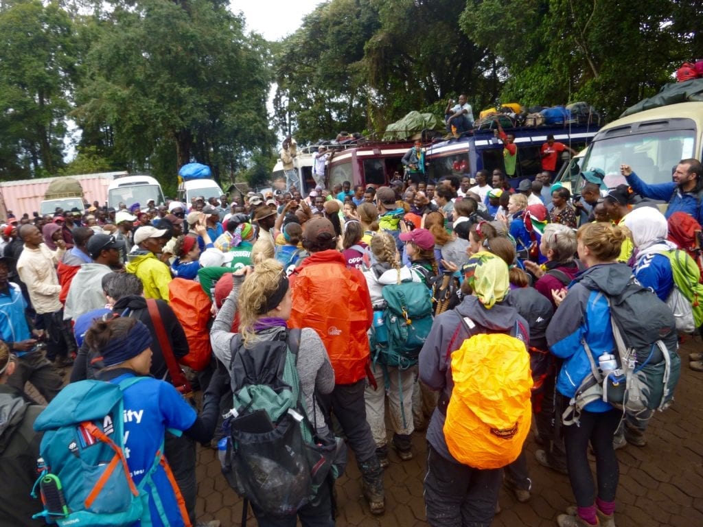 Crowds Gathering for the Tip Ritual