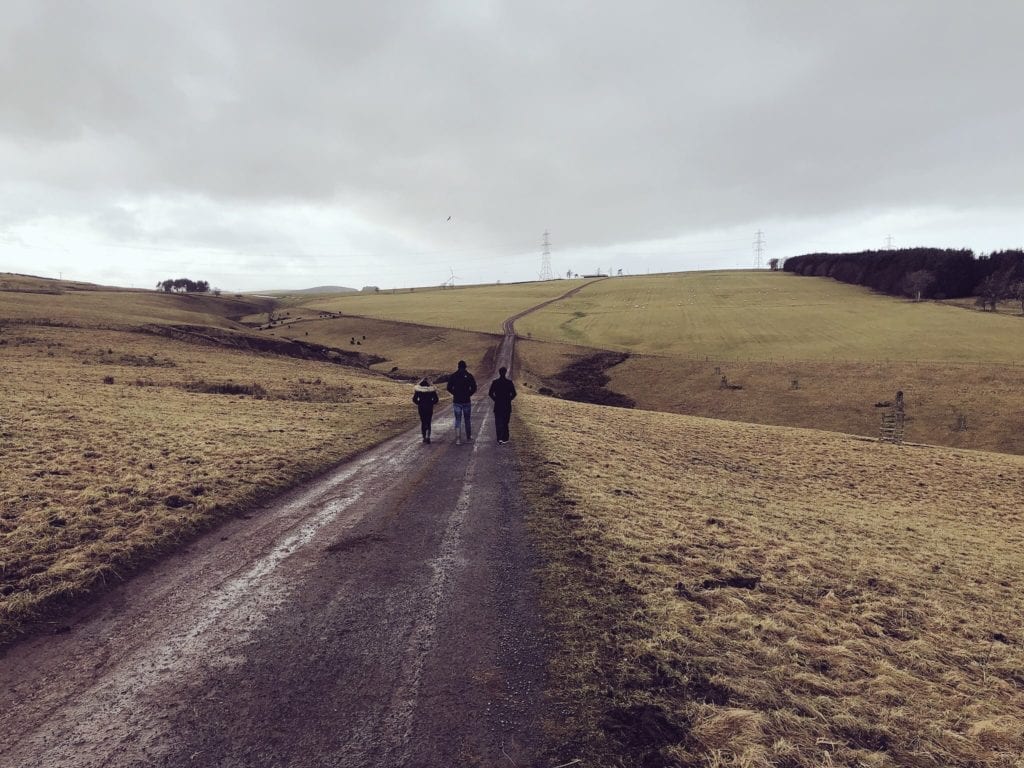 Walking through the countryside