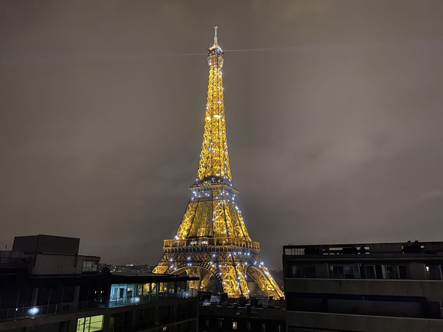 Eiffel Tower at Night - Room View