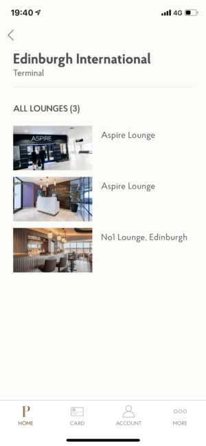 Priority Pass Edinburgh Lounge Options